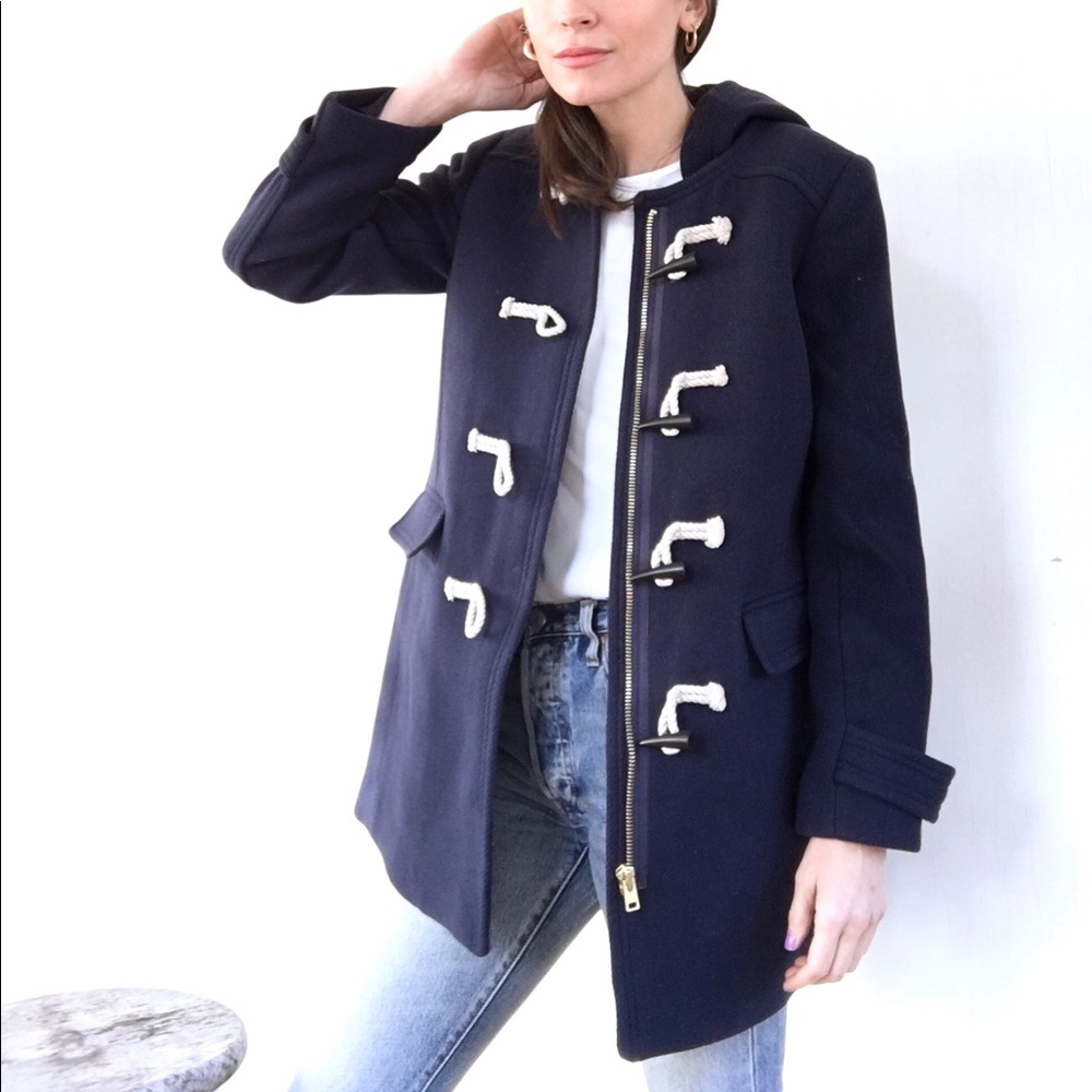J. Crew 2007 Italian Stadium-cloth Wool Coat - Picture 2 of 9